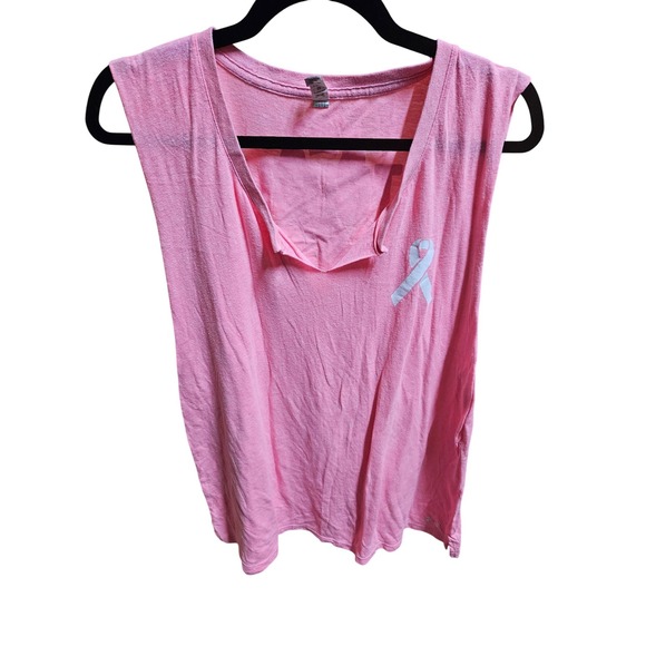 Under Armour Pink Power in Pink Tough As Hell Muscle Tank Top XL - Picture 1 of 3